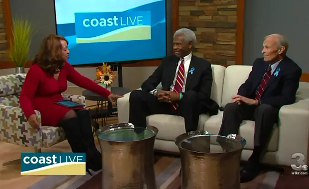 Charlie Hill and Dr. Schellhammer on Coastal Live